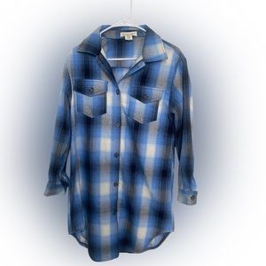 Happily Grey Flannel Shirt Dress